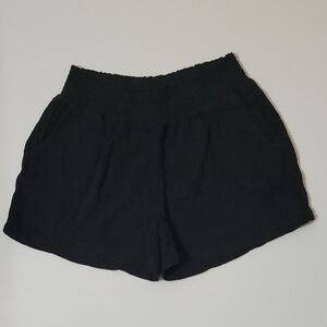 Three Dots Black Gauze Shorts, Size M